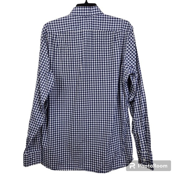 J. Crew Mens 120s 2ply Checkered Print Long Sleeve Button Down Shirt Size 16/35 - Picture 2 of 6